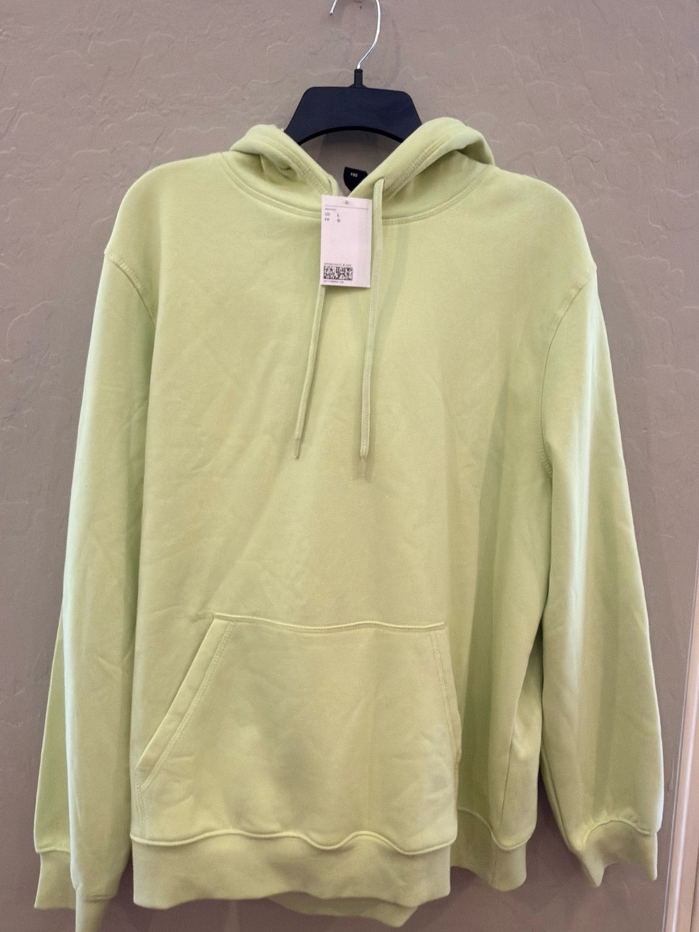 H&M Mint Green Men's Heavy Hooded Pullover Sweatshirt NWT